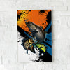 Maxcorners Striped Bass Fishing Pop Art Grunge Splash Design Personalized Name 3D Poster