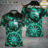 Maxcorners Darts Eagle & Fiery Target Wheel Graphic Multicolor Customized Name, Team Name 3D Shirts