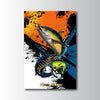 Maxcorners Yellowfin Tuna Fishing Pop Art Grunge Splash Design Personalized Name 3D Poster