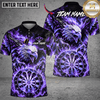 Maxcorners Darts Eagle & Fiery Target Wheel Graphic Multicolor Customized Name, Team Name 3D Shirts