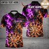 Maxcorners Darts Fierce Bull Skull & Explosive Dartboard Graphic Multicolor Customized Name, Team Name 3D Shirts