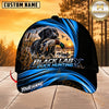 Maxcorners Dog Hunting And Duck Blue Wave Sunset Marsh Scene Multiple Options Personalized Name 3D Cap