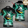 Maxcorners Savage Wolf Disc Golf Shirt Personalized Name, Team Name 3D Shirt (4 Colors)
