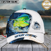Maxcorners Fishing Blue Lava Classic Fin Personalized Cap (11 Breeds)