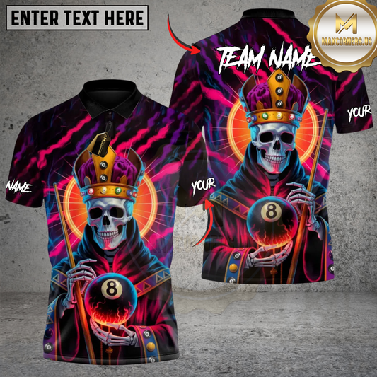 Maxcorners Billiard Lord of the 8-Ball Multicolor Customized Name, Team Name 3D Shirt