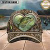 Maxcorners Fishing Heart Camo Ocean Personalized 3D Cap