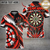 Maxcorners Darts Dynamic Halftone Dots Grunge Texture Flying Darts Target Board Graphic Multicolor Customized Name, Team Name 3D Shirts