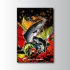 Maxcorners Trout Fishing Bold Color Splash Design Personalized Name 3D Poster