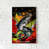 Maxcorners Trout Fishing Bold Color Splash Design Personalized Name 3D Poster