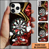 Maxcorners Angry Cartoon Dartboard Lightning Personalized Name 3D Phone Case