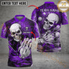 Maxcorners Golf Skull Lightning Personalized Name, Team Name 3D Shirt (4 Colors)