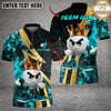 Maxcorners Golf Royal Flames King Character Personalized Name, Team Name 3D Shirt (4 Colors)