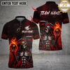 Maxcorners Muscle Reaper With Flame Bowling Multicolor Customized Name, Team Name 3D Shirts