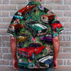 Maxcorners Personalized Classic Car Hawaiian Shirt, Floral Pattern Custom Photo Car Aloha Shirts (Up to 5 photos)
