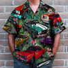 Maxcorners Personalized Classic Car Hawaiian Shirt, Floral Pattern Custom Photo Car Aloha Shirts (Up to 5 photos)