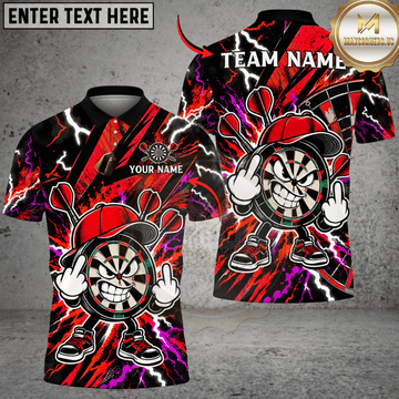 Maxcorners Darts Skull & Dartboard Graphic Multicolor Customized Name, Team Name 3D Shirts