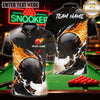 Maxcorners Billiard Apparel Badass Skull Player Multicolor Customized Name 3D Shirt