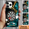 Maxcorners Angry Cartoon Dartboard Lightning Personalized Name 3D Phone Case