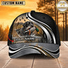 Maxcorners Dog Hunting And Duck Hunting Dog Black Silver Wave Personalized Name 3D Cap
-