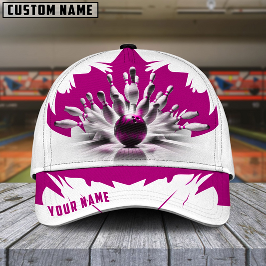 Maxcorners Bowling Ice Age Multicolor Personalized Name 3D Cap