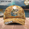 Maxcorners Fishing Golden Faith Open Bible Splash Personalized Name 3D Cap (12 Fish Species)