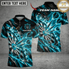 Maxcorners Darts Dartboard & Fiery Dart Graphic Multicolor Customized Name, Team Name 3D Shirts