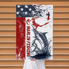 Maxcorners Marlin Fishing USA Flag Splash Art Personalized Name 3D Poster
