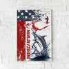 Maxcorners Marlin Fishing USA Flag Splash Art Personalized Name 3D Poster