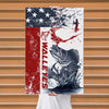 Maxcorners Walleye Fishing USA Flag Splash Art Personalized Name 3D Poster