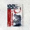 Maxcorners Walleye Fishing USA Flag Splash Art Personalized Name 3D Poster