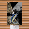 Maxcorners Marlin Fishing Ocean Strike Camo Style Personalized Name 3D Poster