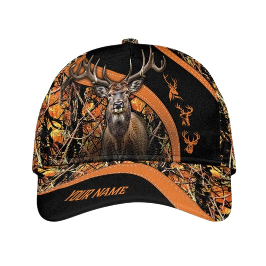 Maxcorners Custom Name Deer Hunting Baseball Cap, Custom Deer Hunting Caps LM0402