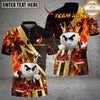 Maxcorners Golf Royal Flames King Character Personalized Name, Team Name 3D Shirt (4 Colors)