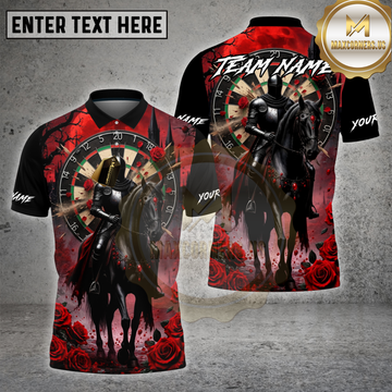 Maxcorners Dart Shirt Medieval Knight Gothic Dartboard Art Multioptions Personalized Name, Team Name 3D Shirt (4 Colors)