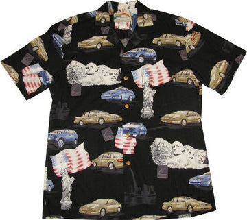 Maxcorners Personalized "Saturn Men's Paradise Found" Hawaiian Shirt, Custom Photo Car Aloha S