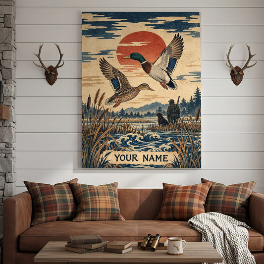 Maxcorners Moose Hunting Hunt Is Freedom Dark Forest Personalized Canvas Wall Art