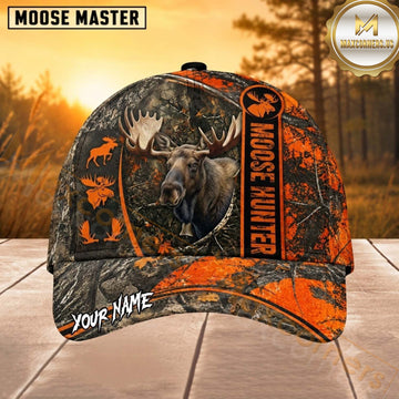 Maxcorners Hunting Orange Camo Hunter Personalized 3D Cap