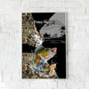 Maxcorners Walleye Fishing Camo Split Art Personalized Name 3D Poster