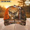 Maxcorners Hunting Orange White Camo Hunter Personalized 3D Cap