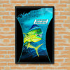 Maxcorners Mahi Mahi Fishing Deep Sea Glow Art Personalized Name 3D Poster