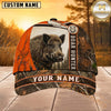 Maxcorners Hunting Orange White Camo Hunter Personalized 3D Cap