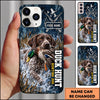 Maxcorners Duck Hunting Retriever Dog Blue Camo Duck Hunting Typography Personalized Name 3D Phone Case - German Shorthaired Pointer