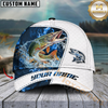 Maxcorners Fishing Blue Lava Classic Fin Personalized Cap (11 Breeds)