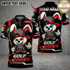 Maxcorners Bunny Swing Golf Polo Customized Name, Team Name 3D Shirts (4 Colors)