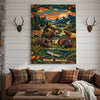 Maxcorners Duck Hunting Retro Flying Mallards Sunset Personalized Canvas Wall Art