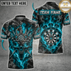 Maxcorners Darts Demonic Skull & Fiery Dartboard Graphic Multicolor Customized Name, Team Name 3D Shirts