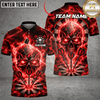 Maxcorners Darts Skull & Explosive Bullseye Graphic Multicolor Customized Name, Team Name 3D Shirts