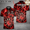 Maxcorners Darts Skull & Fiery Target Graphic Multicolor Customized Name, Team Name 3D Shirts