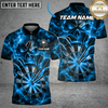 Maxcorners Darts Skull & Fiery Target Graphic Multicolor Customized Name, Team Name 3D Shirts