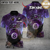 Maxcorners Widow of the 8 Ball Billiards Multicolor Customized Name, Team Name 3D Shirt